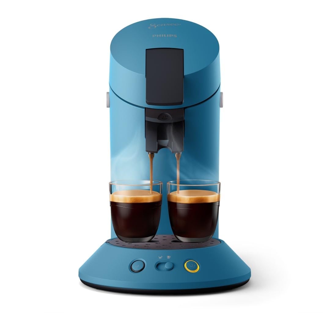 Kaffelux - Senseo Original Plus Machine à café à dosettes Bleu Paon CSA210/00